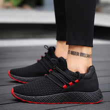 Load image into Gallery viewer, Men Sneakers Black Mesh Breathable Running Sport Shoes Male Lace Up Wear-resistant Men Low Athletic Sneakers zapatillas hombre