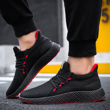 Load image into Gallery viewer, Men Sneakers Black Mesh Breathable Running Sport Shoes Male Lace Up Wear-resistant Men Low Athletic Sneakers zapatillas hombre