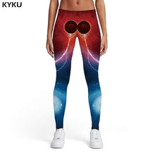 Load image into Gallery viewer, KYKU Galaxy Leggings Women Blue Sport Space Ladies Harajuku Spandex Gothic Sexy Womens Leggings Pants Fitness Fashion Summer