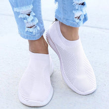Load image into Gallery viewer, Women Sneakers Female Knitted Vulcanized Shoes Casual Slip On Ladies Flat Shoe Mesh Trainers Soft Walking Footwear Zapatos Mujer