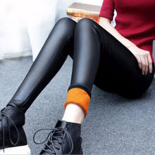 Load image into Gallery viewer, S-3XL New Autumn Faux Leather 2019 Fashion Sexy Thin Black Leggings Calzas Mujer Leggins Leggings Stretchy Push Up Plus Size