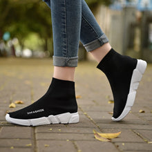 Load image into Gallery viewer, Light High Top New Breathable Flying Socks Shoes Women Sports Elastic Socks Sneakers Woman Ladies Flat Running Walking Shoes