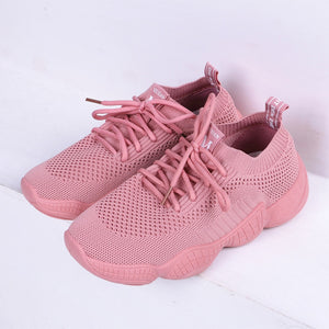 Women's Sneakers Mesh Breathable Pink Woman Fitness shoes Lace-up Lightweight Black Women Running Shoes size 35-40 802s